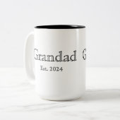 Grandad Established Black Bold Minimal  ツートーンマグカップ (正面左)