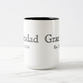Grandad Established Black Bold Minimal  ツートーンマグカップ (中央)