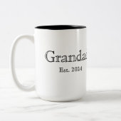 Grandad Established Black Bold Minimal  ツートーンマグカップ (左)