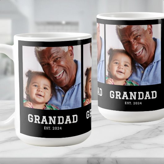 Grandad Established Bold Black 3 Photo コーヒーマグカップ
