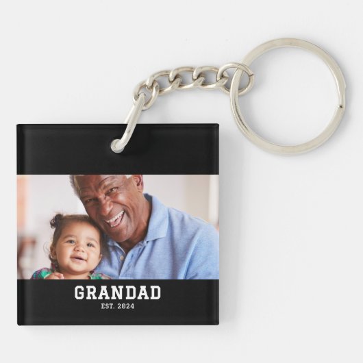 Grandad Established Modern Bold Photo キーホルダー (裏面)