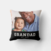 Grandad Established Modern Bold Photo クッション (裏面)