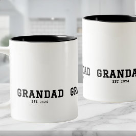 Grandad Established New Grandad Gift ツートーンマグカップ