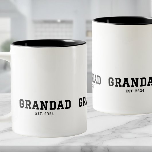 Grandad Established New Grandad Gift ツートーンマグカップ