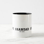 Grandad Established New Grandad Gift ツートーンマグカップ (中央)