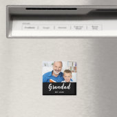 Grandad Established Photo Grandfather's Day  マグネット (インサイチュ (食洗機))