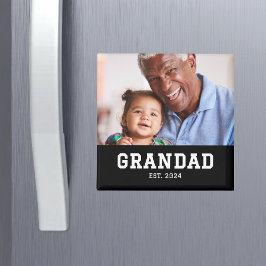 Grandad Established Photo Grandparent's Day マグネット
