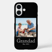 Grandad Established Photo White Bold Minimal Text Case-Mate iPhoneケース (裏面)