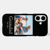 Grandad Established Photo White Bold Minimal Text Case-Mate iPhoneケース (裏面 (横))