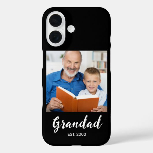 Grandad Established Script Photo ブラック Case-Mate iPhoneケース (裏面)