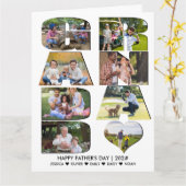 GRANDAD Father's Day Letter切り出し写真コラージュ カード (黄色い花)