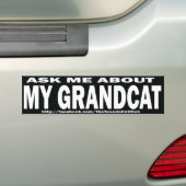 Grandcatの私のバンパーステッカーについて私に尋ねて下さい バンパーステッカー (車上)