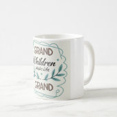 Grandchildren Make Life Grand Hand Lettered Quote コーヒーマグカップ (正面右)