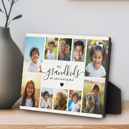 Grandchildren Photo Collage Gift for Grandma フォトプラーク