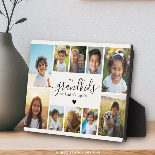 Grandchildren Photo Collage Gift for Grandma フォトプラーク