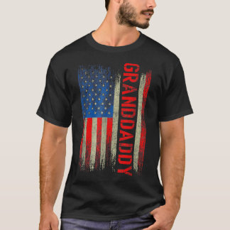 Granddaddy Gift America Flag Gift For Men Father's Tシャツ