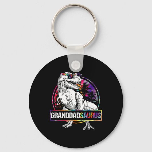 Granddadsaurus Dinosaur Granddad Saurus Matching T キーホルダー (正面)