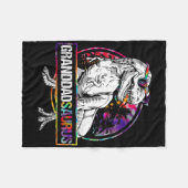 Granddadsaurus Dinosaur Granddad Saurus Matching T フリースブランケット (正面(横))