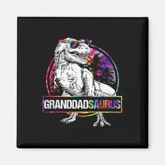 Granddadsaurus Dinosaur Granddad Saurus Matching T マグネット (正面)