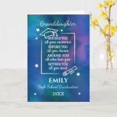 Granddaug High School Graduation Name Year  カード (黄色い花)