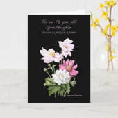 Granddaughter 18th Birthday Japanese Anemones カード (黄色い花)