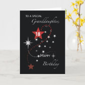 Granddaughter 18th Birthday with Red and White  カード (黄色い花)