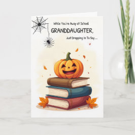 Granddaughter Away at School Halloween Cute Spider カード