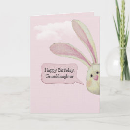 Granddaughter Birthday Bunny On Pink カード