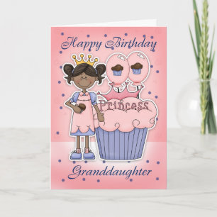 Granddaughter Birthday Card - Cupcake Princess カード