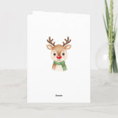 Granddaughter Christmas Tree Santa Reindeers シーズンカード (裏面)