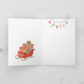 Granddaughter Christmas Tree Santa Reindeers シーズンカード (内部)