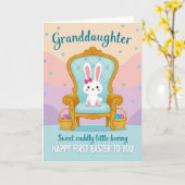 Granddaughter Easter Bunny Card カード (黄色い花)