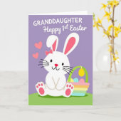 Granddaughter First Easter Art Card カード (黄色い花)