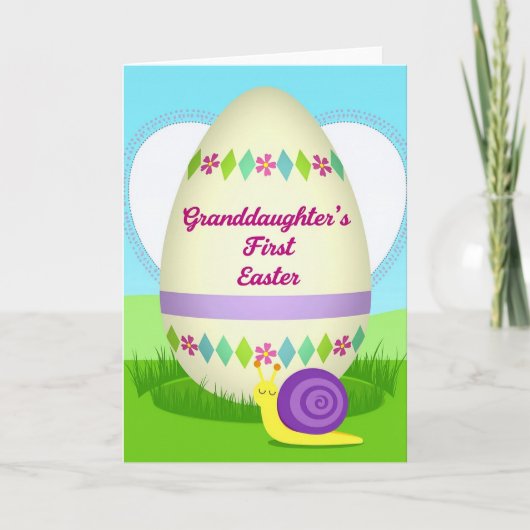 Granddaughter First Easter Day Card カード (正面)