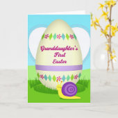 Granddaughter First Easter Day Card カード (黄色い花)
