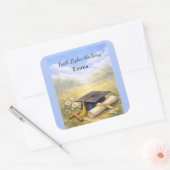 Granddaughter Graduation Personalized Christian  スクエアシール (封筒)