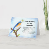 Granddaughter Happy April Birthday with Bluebird カード (正面)