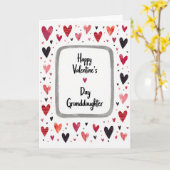 Granddaughter Hearts Valentines Day Card カード (黄色い花)