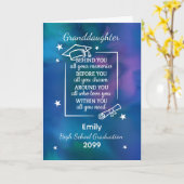 Granddaughter High School Graduat Custom Name Year カード (黄色い花)