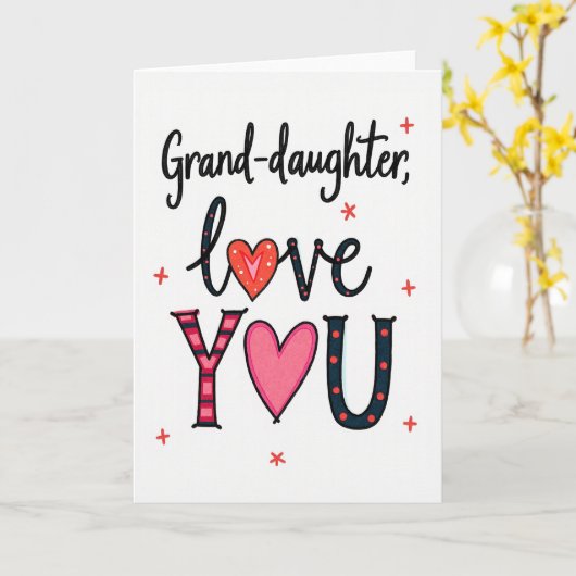 Granddaughter I Love You Card カード (黄色い花)