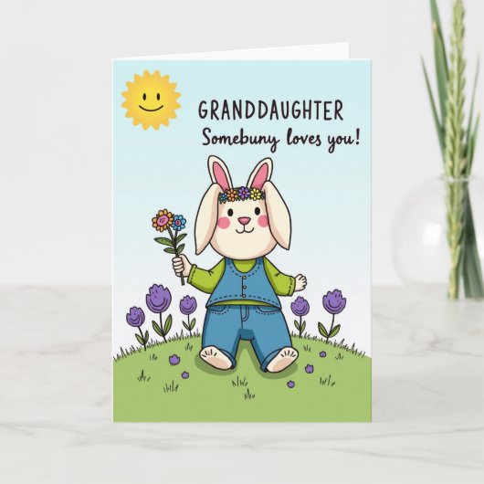 Granddaughter Loves You Animal Card カード (正面)
