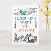 Granddaughter Summer Camp One Happy Camper カード (黄色い花)