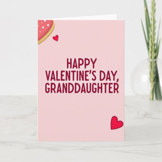 Granddaughter Valentine Message Card カード (正面)