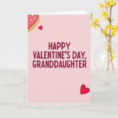 Granddaughter Valentine Message Card カード (黄色い花)