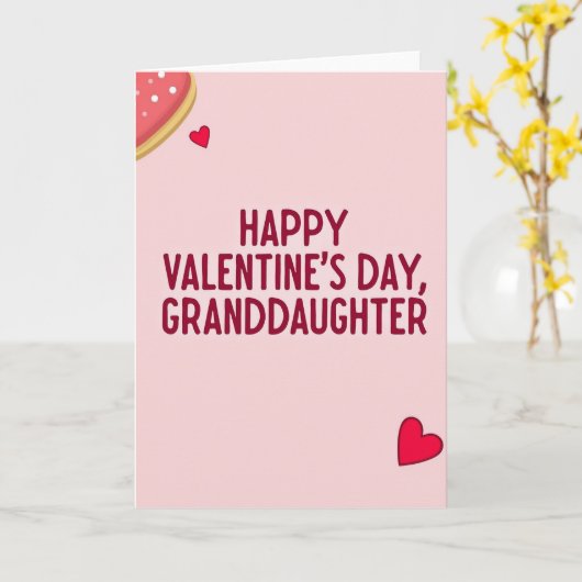 Granddaughter Valentine Message Card カード (黄色い花)