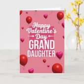 Granddaughter Valentines Balloon Card カード (黄色い花)