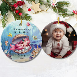 Granddaughter's 1st Cute Mermaid Ocean セラミックオーナメント