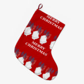 Grande Chaussette de Noël "Merry Christmas" ラージクリスマスストッキング (正面 (吊り時))