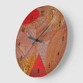 Grande Horloge Ronde  Bois - formes géométriques t ラージ壁時計 (傾斜)