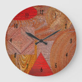 Grande Horloge Ronde  Bois - formes géométriques t ラージ壁時計 (正面)